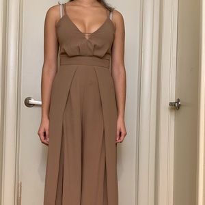 Sexy brown jumpsuit
